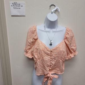 Qed London crop blouse